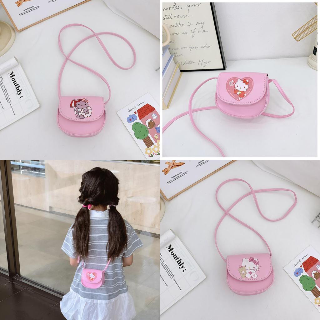 Sanrio Hello Kitty Cartoon Kids Crossbody Bag With Breathable Pu For Daily Use