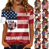 Women's Fashionable Casual Round-neck Printed Short-sleeved T-shirt Top