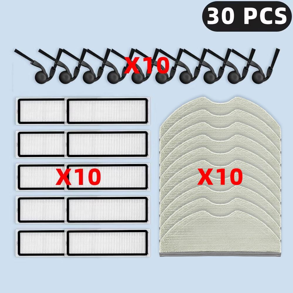 Kompatibel mit ( Xiaomi Roboterstaubsauger S40 / OV81 ) Ersatzteile Zubehör Hauptseitenbürste HEPA-Filter Mopptuch