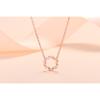 Mobius Ring Necklace for Women Niche Light Luxury Geometric Collarbone Chain Fashionable Small Fresh Rose Gold Garland Pendant