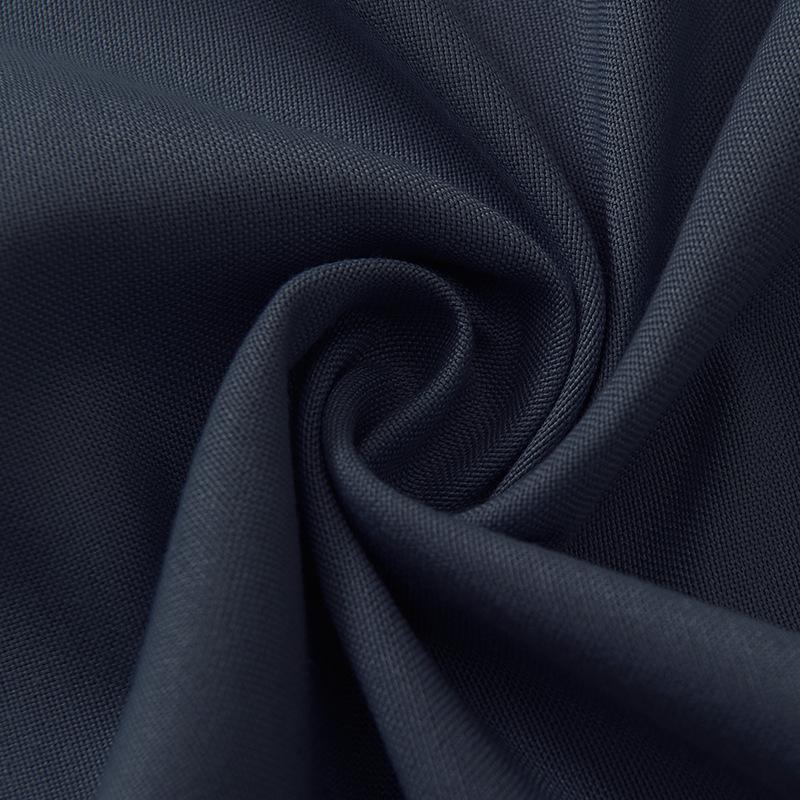 Pastoral style solid color polyester cotton small short curtain finished product, through rod curtain