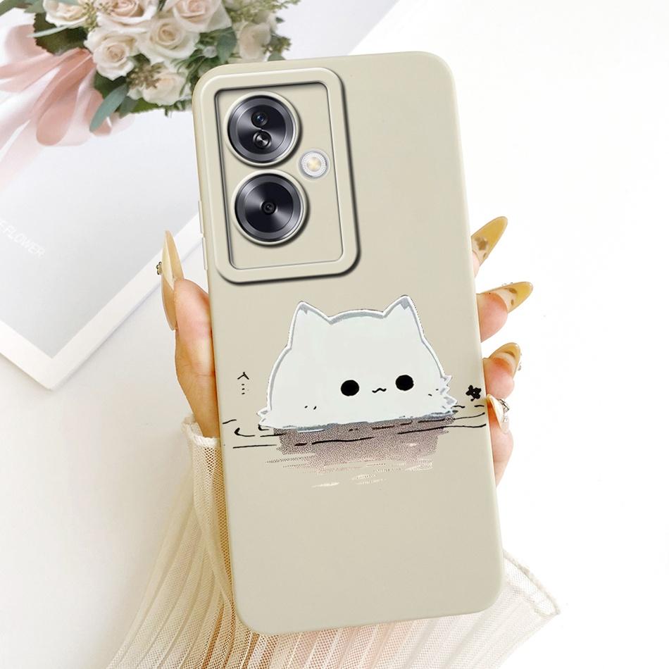 For OPPO A79 5G Cute Cat Flower Cartoon Phone Case For Oppo A79 CPH2553 CPH2557 Shockproof Soft Silicone Covers Bumper