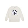 MLB Felpe Unisex Bianco Avorio Girocollo Moderato Regolare 31MTC2941-50I