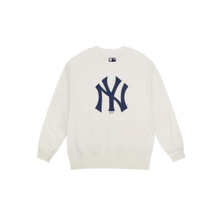 MLB Sweatshirts Unisex Ivory White Crew Neck Moderate Regular 31MTC2941-50I L