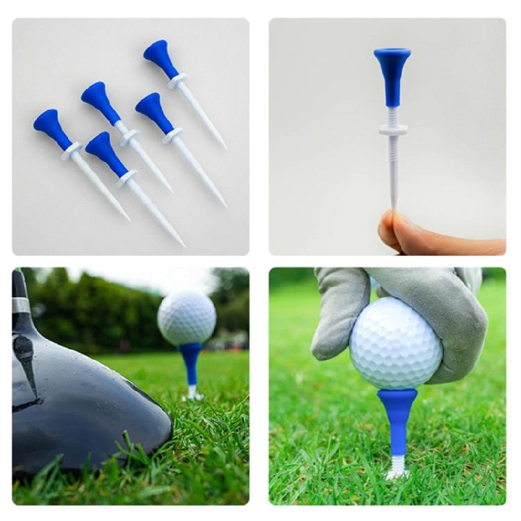 6Pcs Light Weight Plastic Golf Tees Step Down Golf Ball Holder with Soft Rubber Head Golf Practice Tool Easy to Use