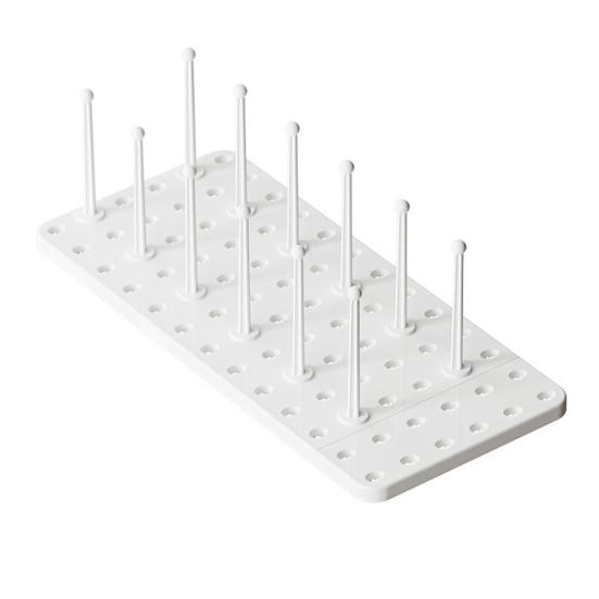Expandable Dish Drying Rack Plate Bowl Book Holder Mesh Panel with Adjustable Posts Anti-Slip Bottom Dish And Cup Organizer