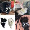 Plush Cat Keychain Cute Decorations Keyring Hanging Ornament Backpack Handbag Charm Pendant Gift for Girls Women