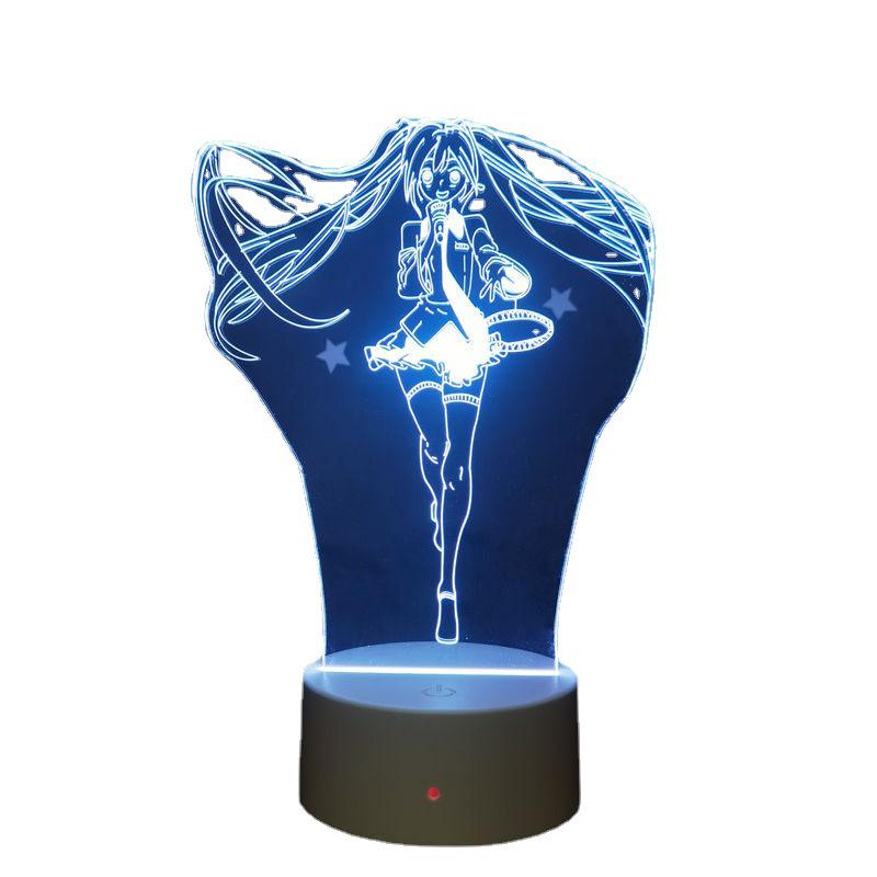 3D LED éjszakai fény: Hatsune Miku, Douluo Kontinens, Sailor Moon Animáció