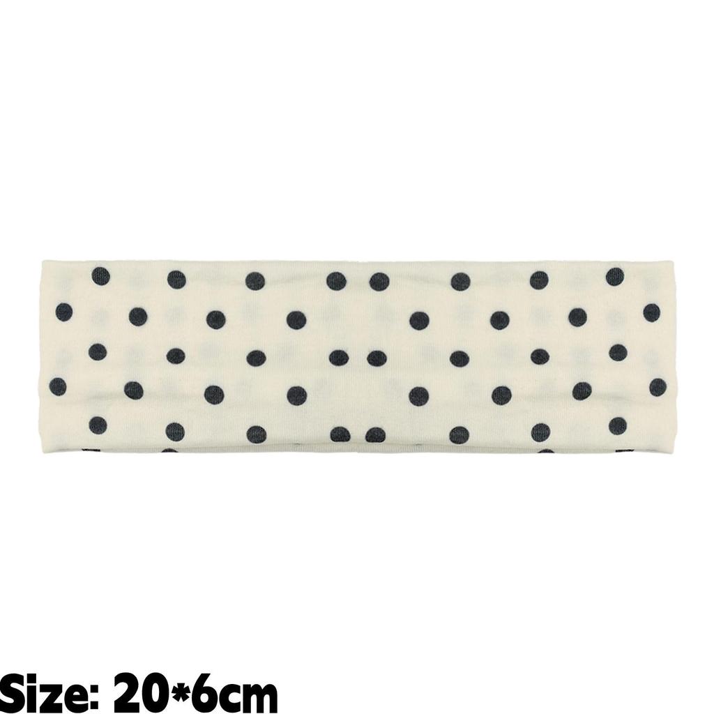Polka Dot Yoga Elastic Headband Fashionable Dot-pattern Makeup Headband Sports & Fitness Sweat-absorbent Hairband