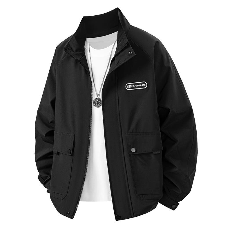 Autumn and Winter New Casual Jacket Men's Fashion Trend Coat Men's Tooling Lapel Retro Versatile Jacket
