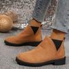 New Autumn Winter Women's Casual Fashionable Round Toe Chunky Ankle Boots Versatile Comfortable Work Anti-slip Women Heels Shoes