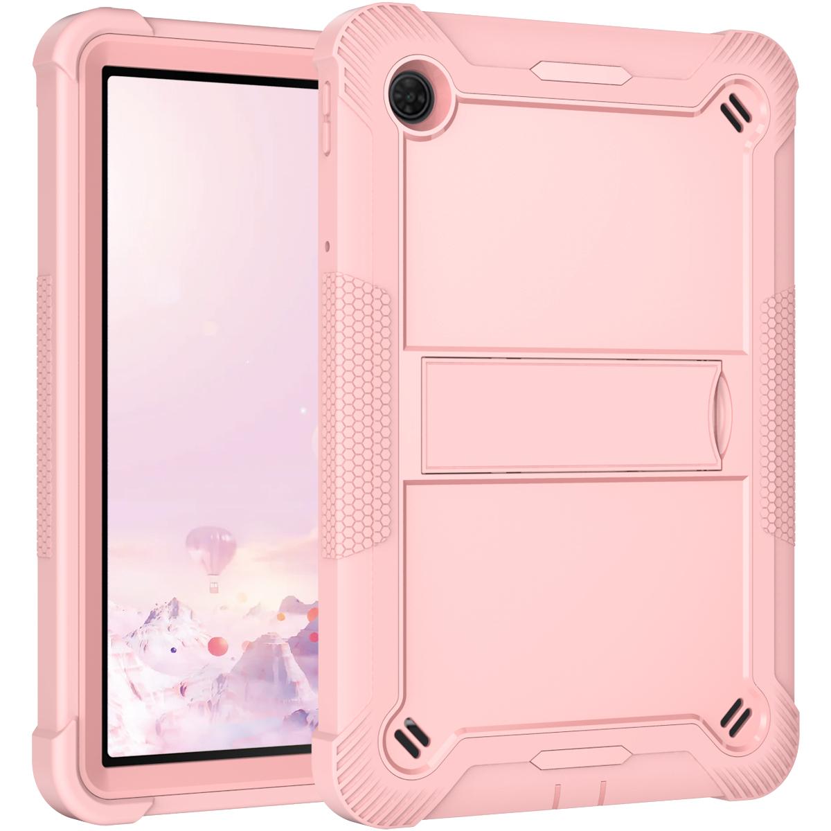 

Hybrid Case For TCL Tab 10 5G 10.1 inch Heavy Duty Armor Kickstand Cover Kids Funda Silicone PC Shockproof Full Body Protection TCL Tab 10 5G-10.1 рожевий колір золота