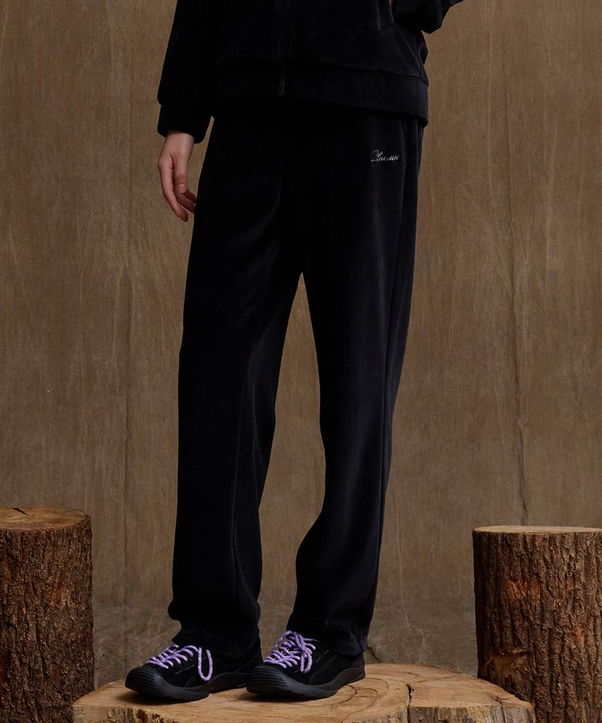 CHASECULT Women'S Velour Straight Pants - Black