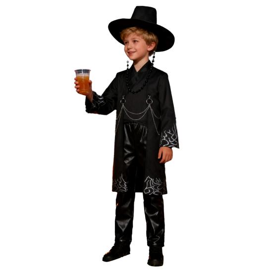 

Черный Косплей Костюм Пальто Костюм Наряды Рубашка Брюки Шляпа Ремень Дизайн Вдохновленный Танцевальной Труппой Выгодный Крой Платье для Выступлений 150