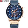 CURREN Kell Chronograph Sport Meeste käekellad Kvartskell Nahast Meeste Käekell Relogio Masculino Moekink meestele