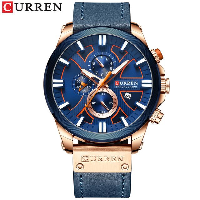 CURREN Kell Chronograph Sport Meeste käekellad Kvartskell Nahast Meeste Käekell Relogio Masculino Moekink meestele
