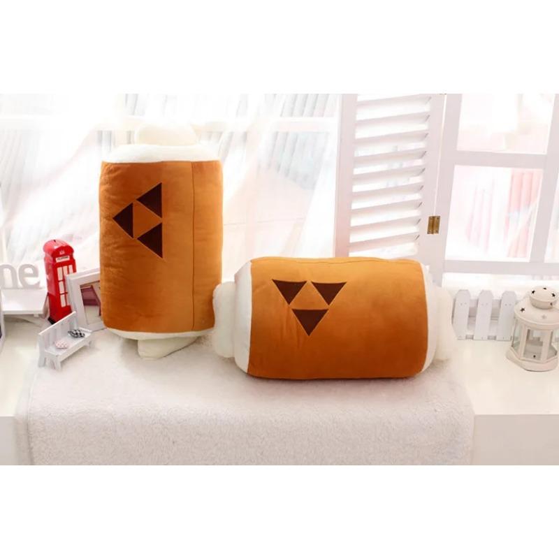 Lovely 45CM Monster Hunter Huge Grilled Meat Pillow Plush Barbecu with Big Bone Stuffed Toy