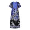 Oversized Women V Neck Short Sleeve Front Print Plus Size Dresses