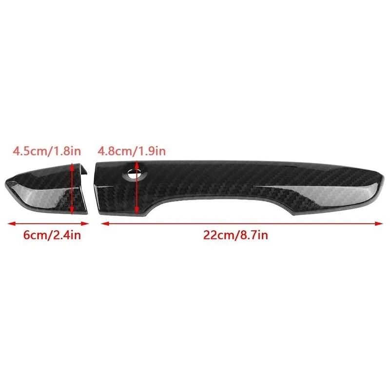 Right Hand Drive Door Handle Cover For Honda Civic 10Th Gen 2016 2017 2018   ABS Carbon Fiber Exterior Parts Accessories