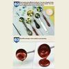 Wax Seal Melting Spoon Wooden Handle Copper Silver Spoon Making Wax Seal Tool