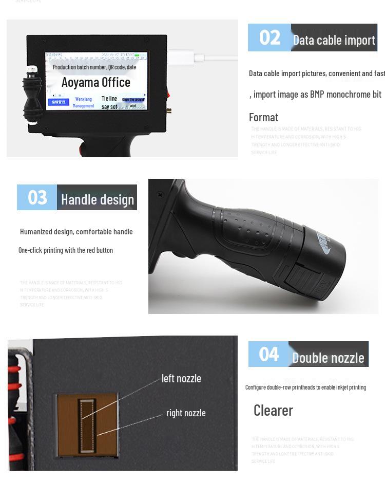 Leao Digital Handheld Inkjet Printer for Batch Numbers, Logos, and Production Dates.