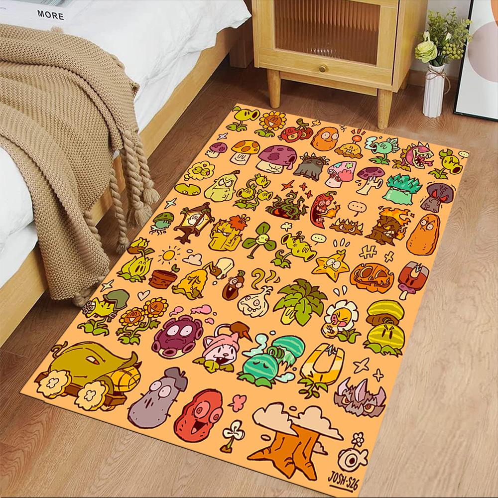 Plants Vs. Zombies Carpet Design for Bedrooms Game Room Dining Room Decorate room Anti-slip Rug Office home decor Perfect Birthday/Christmas Gift Idea