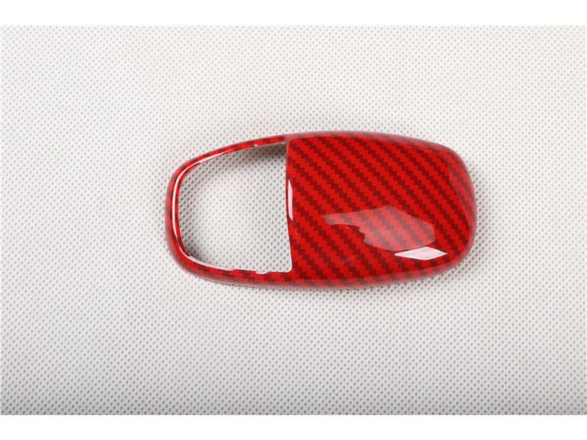 Carbon Fiber Decorative Set for 15-19 Dodge Challenger: Shift Knob, Companion Head, Sleeve