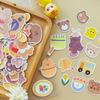 90 Unique Orange Bear Journal Stickers - Cute, Girly, Waterproof
