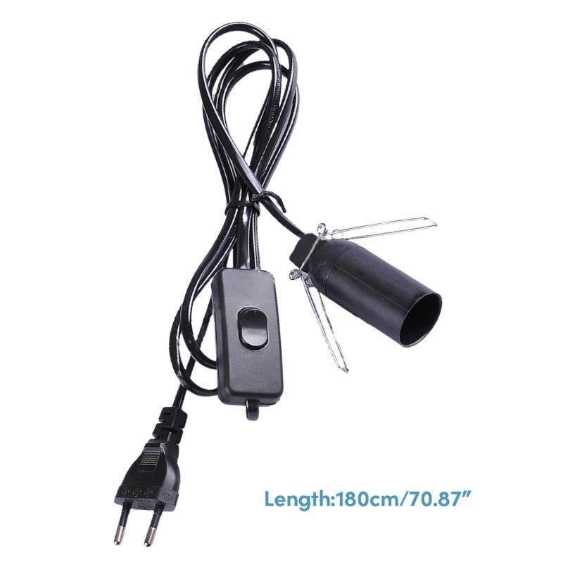 Salts Lamp Cord Hanging Lantern Cord Cable 5.9Ft with E14 Socket On/Off Button Pendant Lighting EU Plush Lamp Cord