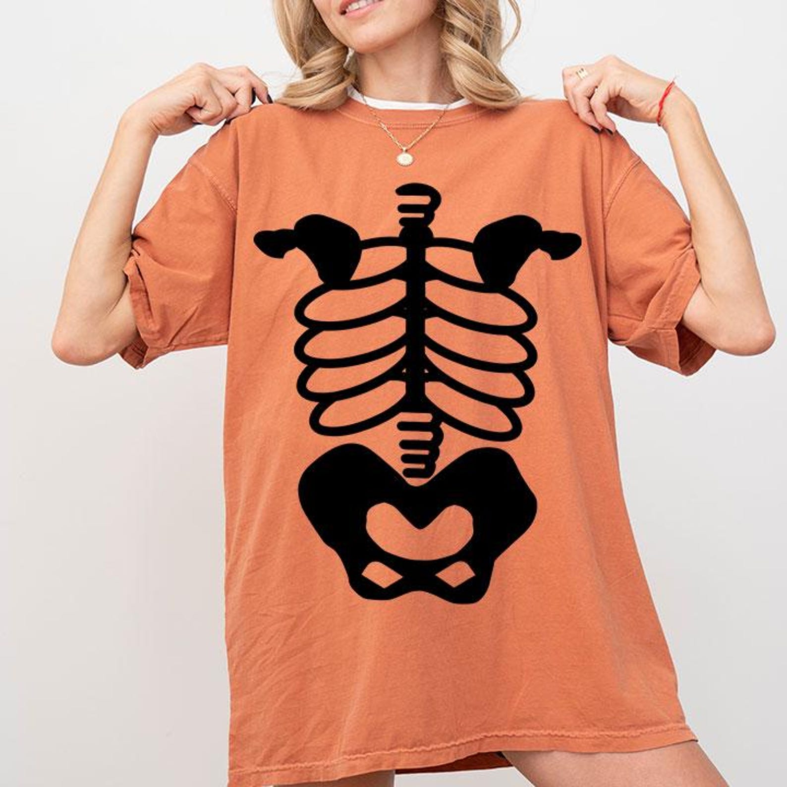 Skeleton Graphic Tee, Gamer Inspired Shirt S
