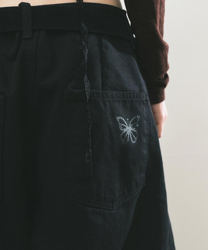 NICK&NICOLE Rivet Curved Wide Pants_Black