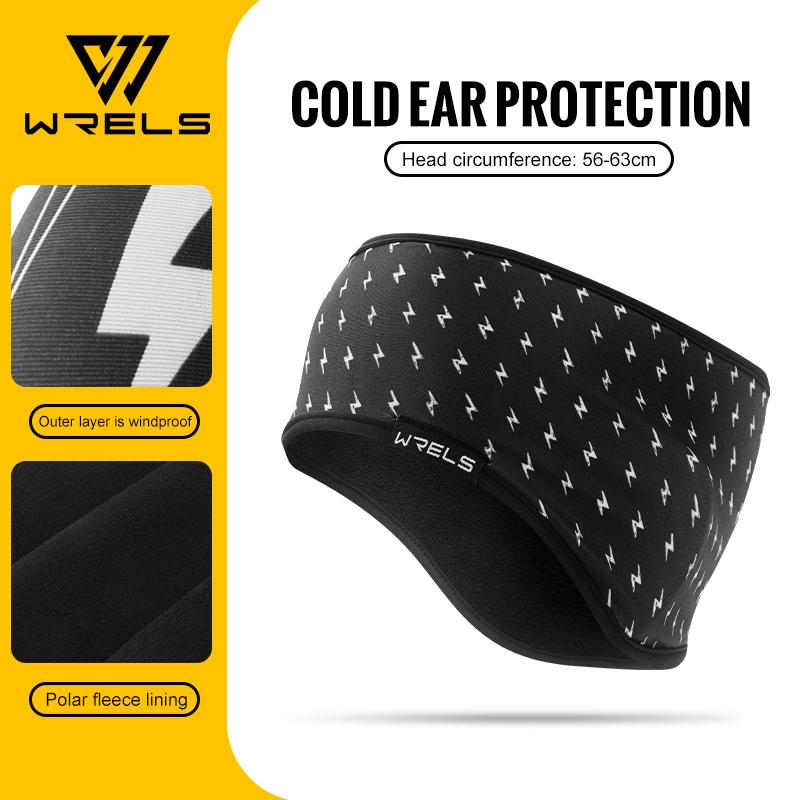 

WRELS Ear Muff Headband Thermal Fleece Headband Windproof Sports Sweatbands Stretchy Ear Warmer Headband Running Skiing Hairband
