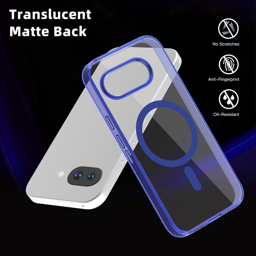 Ice Color Magnetic Suction for Google 9A Charging Phone Case PiXEl9a Ice Mist Semi-transparent Anti-drop Case
