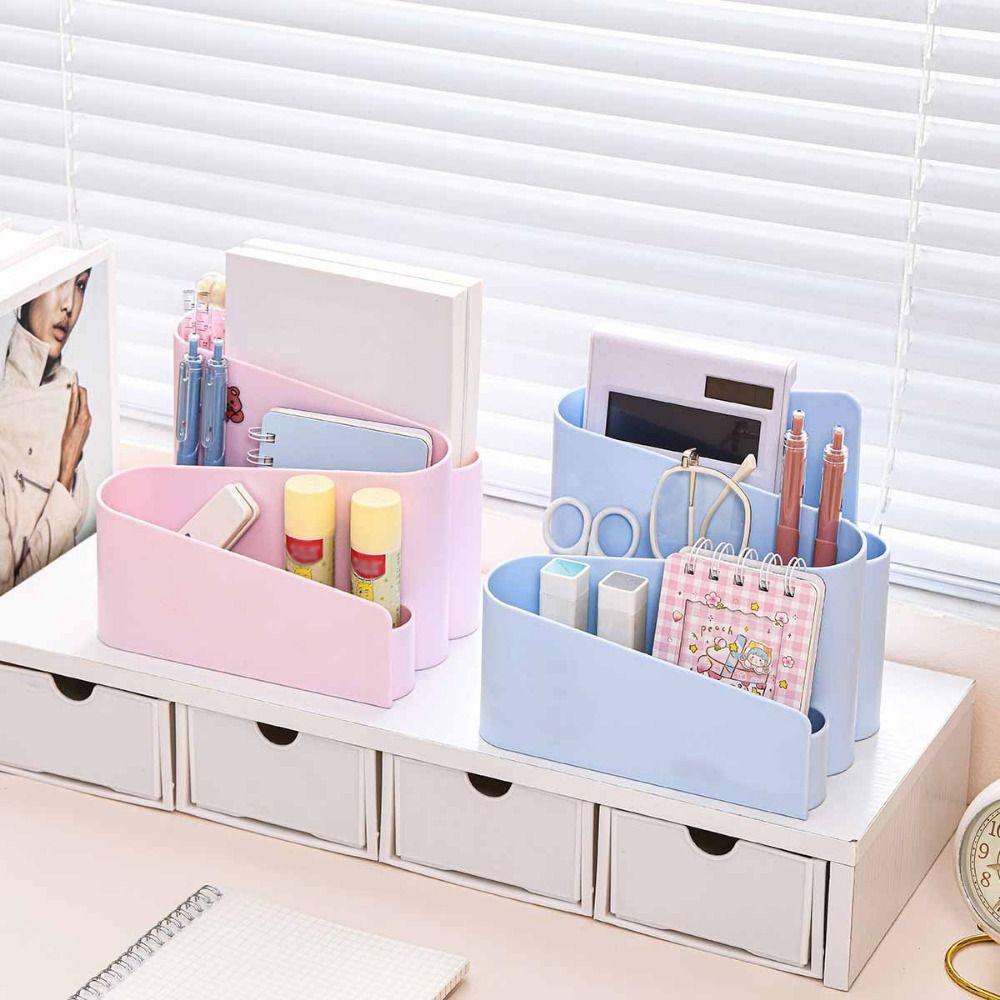 Large Capacity Desktop Pen Holder INS-Style Brush Storage Container Makeup Brush Holder  Household