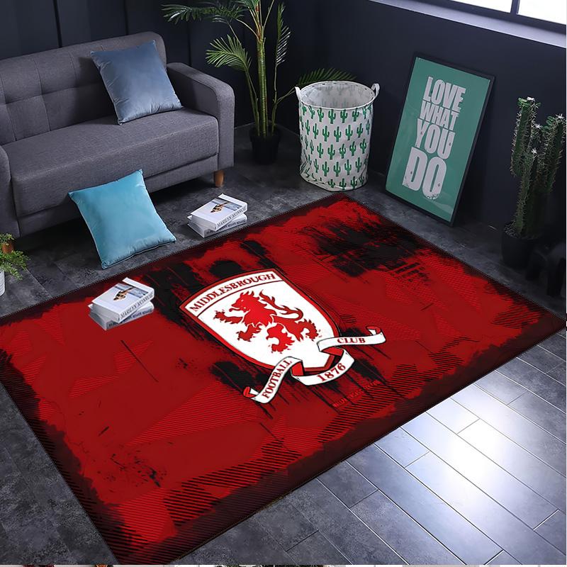 1PC rug Middlesbrough Football Club Crest Carpet, Chair Rug,Area Rug for Office Bedroom living rooms bedroom, Doormat decor Christmas fan gifts