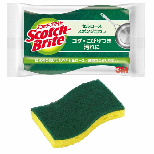 3M Scotch-Brite Antibacterial Cellulose Kitchen Sponge, C-31K, 116mm x 70mm x 20mm