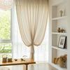 1PC LOZUJOJU Cream Style Semi Blackout Curtains Japanese Imitation Linen Thick Curtains for Bedroom Living Room Balcony Window for Home Decor