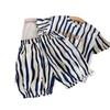 Stylish Children's Summer Two Piece Set With Trendy Zebra Print For Kids Aged 3 To 8 Years