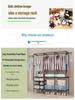 Minimalist Wrought Iron Coat Rack for Bedroom & Hallway