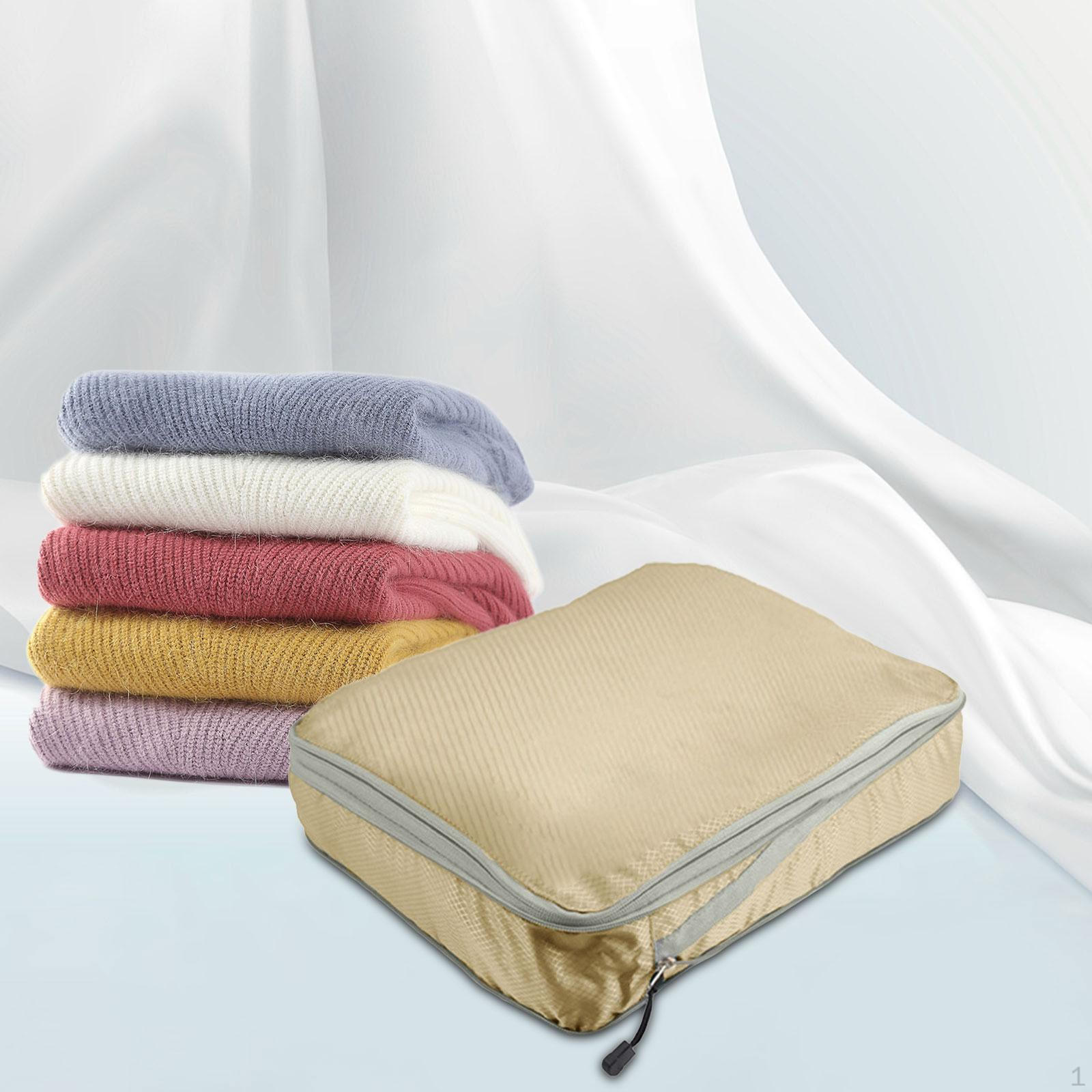 

Compression Packing Cube Luggage Organizer Clothes Storage Pouch Zipper Suitcase Bag L