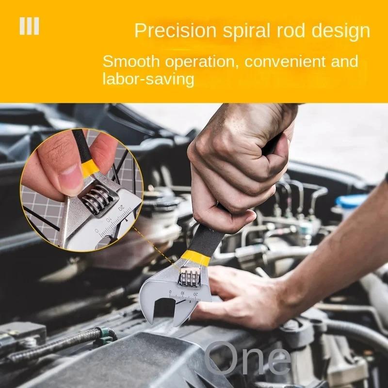 Adjustable Wrench Universal Spanner Dip Plastic Carbon Steel Mechanical Workshop Hand Repair Tools Car Bicycle Wrench