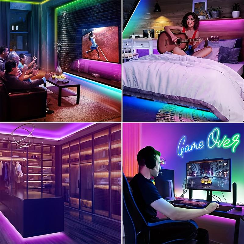 5V USB RGB Neon Strip Light Music Sync Waterproof Flexible LED Rope with 24Key Remote for Room Wall Kitchen Party Decor Lighting