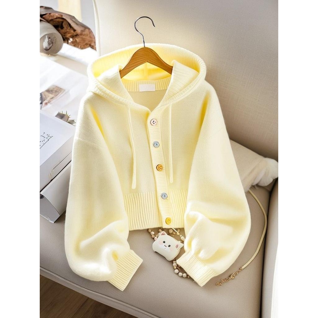 Maglione Morbido da Donna - Giacca a Vento Aperta con Fibbia Frontale, Felpa con Cappuccio Lavabile in Lavatrice per Autunno e Inverno, Colletto con Cappuccio a Media Elasticità