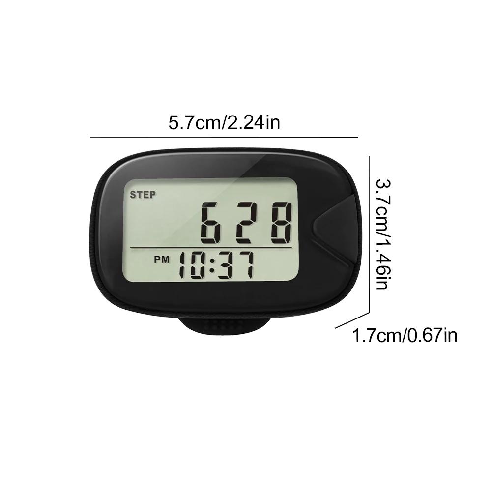Portable Step Walking Exercise Digital Pedometers with Clip for Jogging Running Walking Lightweight Women Men Steps Watch