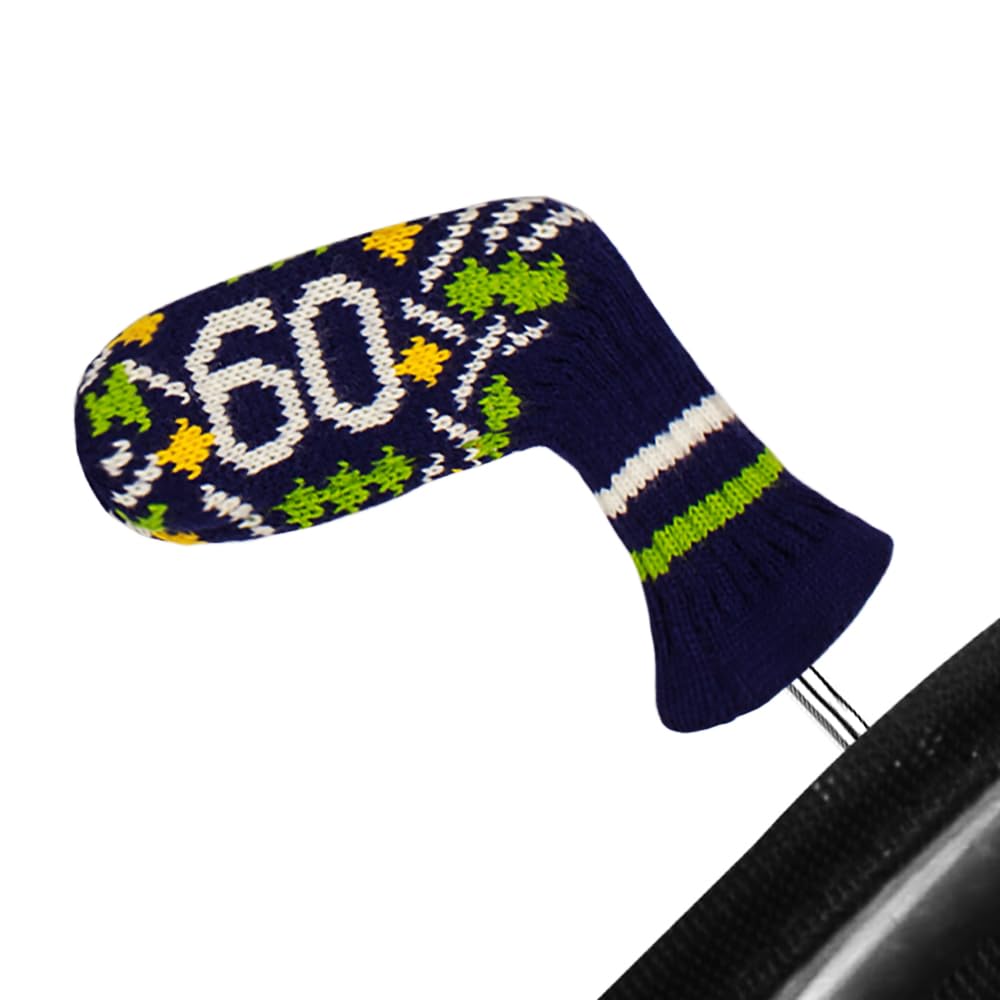 Scott Edward Knit Wedge Golf Iron Head Cover 7PCS Club Protector 48,50,52,54,56,58,60 Degree Scott Edward (7 Four Color Patterns)
