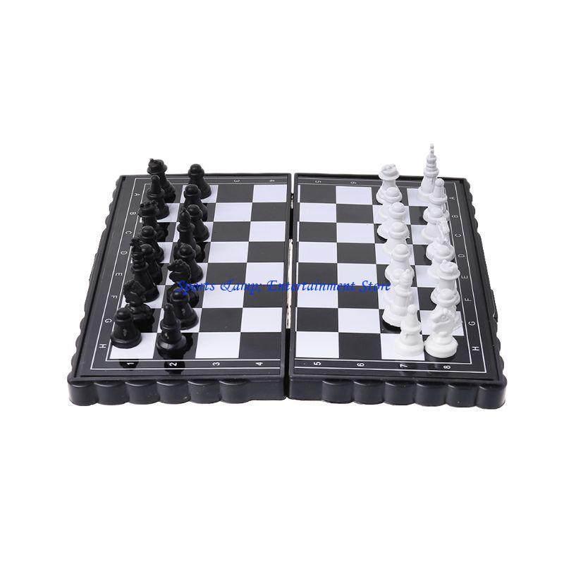 G7Nf Foldable Chess Board Mini Size Chess Set Travel Portable Pocket Chess