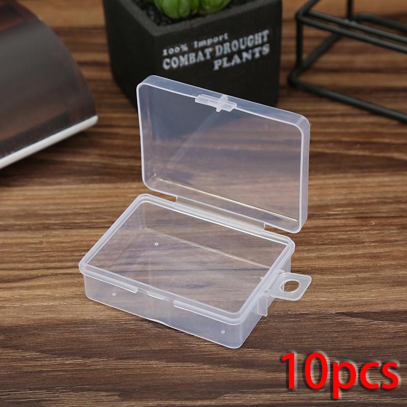 Storage Box With Cover Thick Space Saving Jewelry Medicine Pill Holder Container