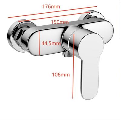 Duscharmatur Mischventil Badezimmerarmatur Zinklegierung Chrom Wandmontage Badezimmer Badewanne Dusche Warm Kalt Mischventil Wasserhahn