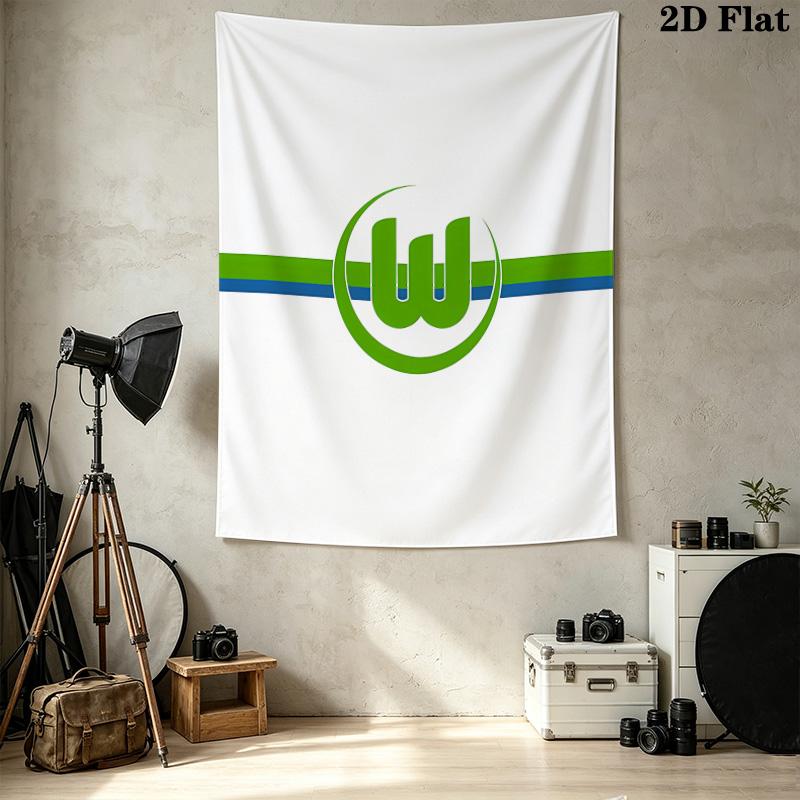 Vfl Wolfsburg Wall Tapestry Aesthetic Wall Hanging Printed Fabric Blanket Decorative Tapestries For Bedroom Living Room Home Decor