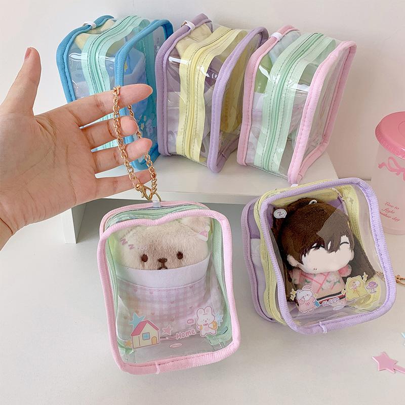 1Pc Storage Bag Dustproof Display Garage Kit PVC Portable Cute Doll Lipstick High Transparency Fashion Accessories Pendant